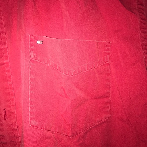 Tommy Hilfiger long sleeve red button down Large - Picture 3 of 5